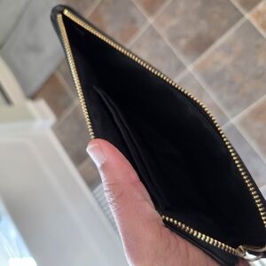 Coach Black Clutch with Gold Zipper